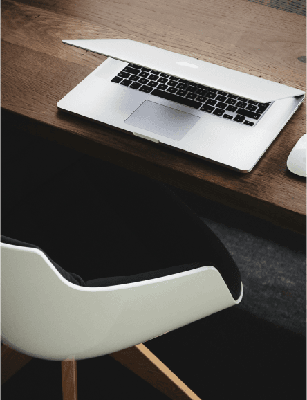 Chair & closed laptop